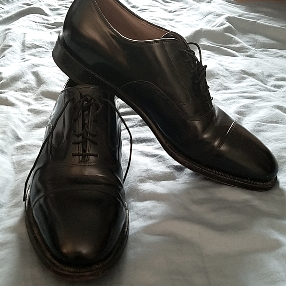 Johnston & Murphy Melton Cap Toe Oxford Black sz 11B